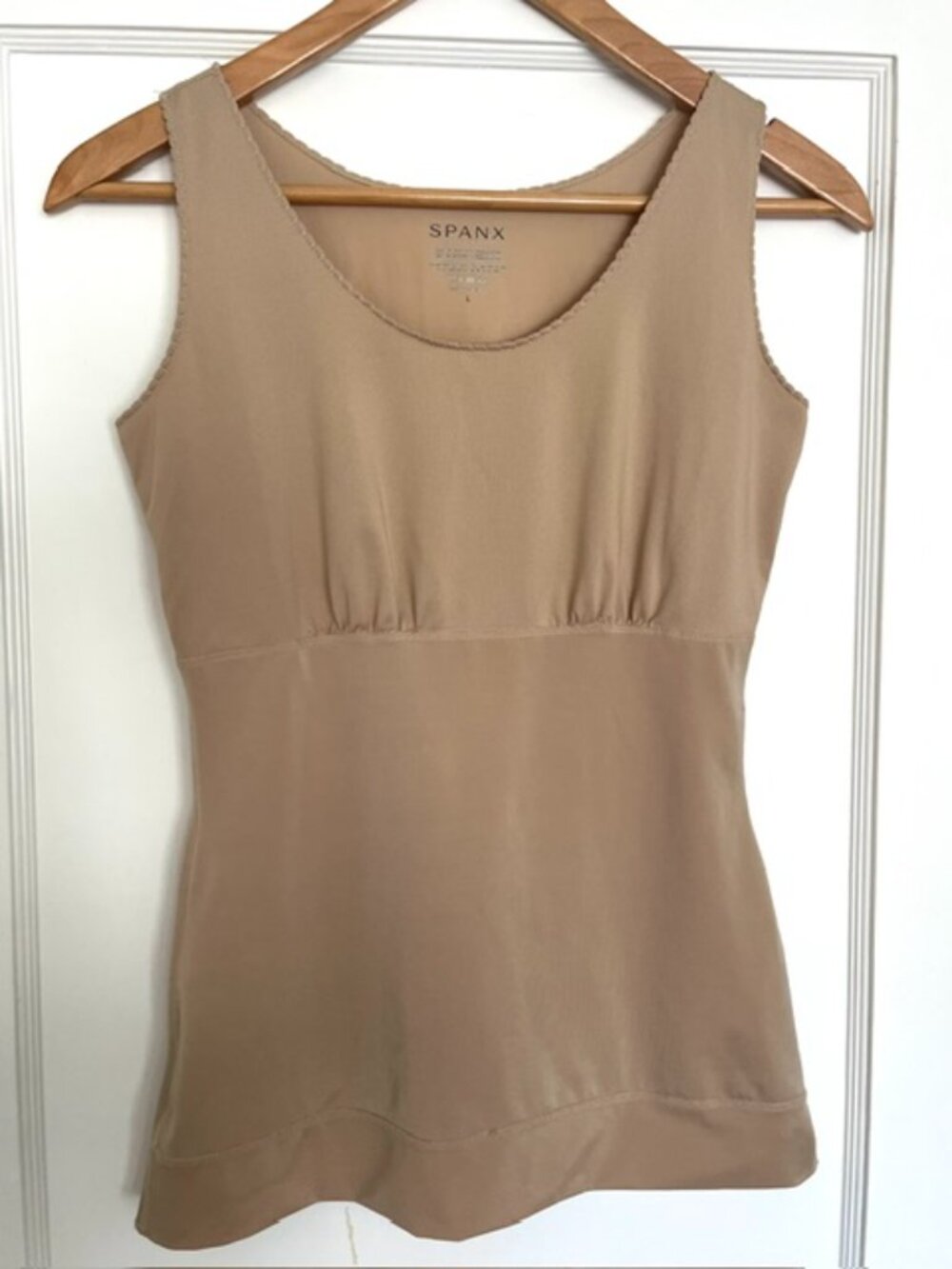 Spanx by Sara Blakely Thinstincts Smoothing Tank Top Shapewear in Beige | Size L